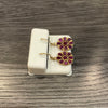 Natural Ruby Flower Earrings