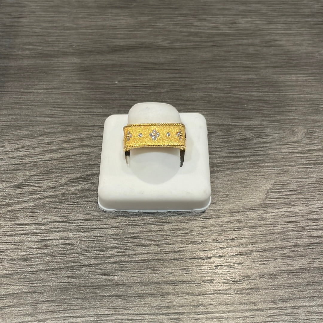 Square Shape Clover Ring