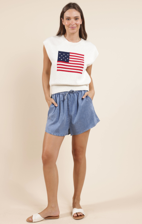 Sadie & Sage, American Dream Flag Sweater