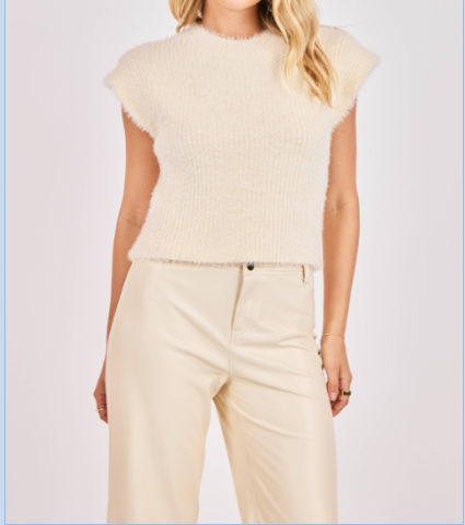 Bianca Feather Yarn Sweater Tank