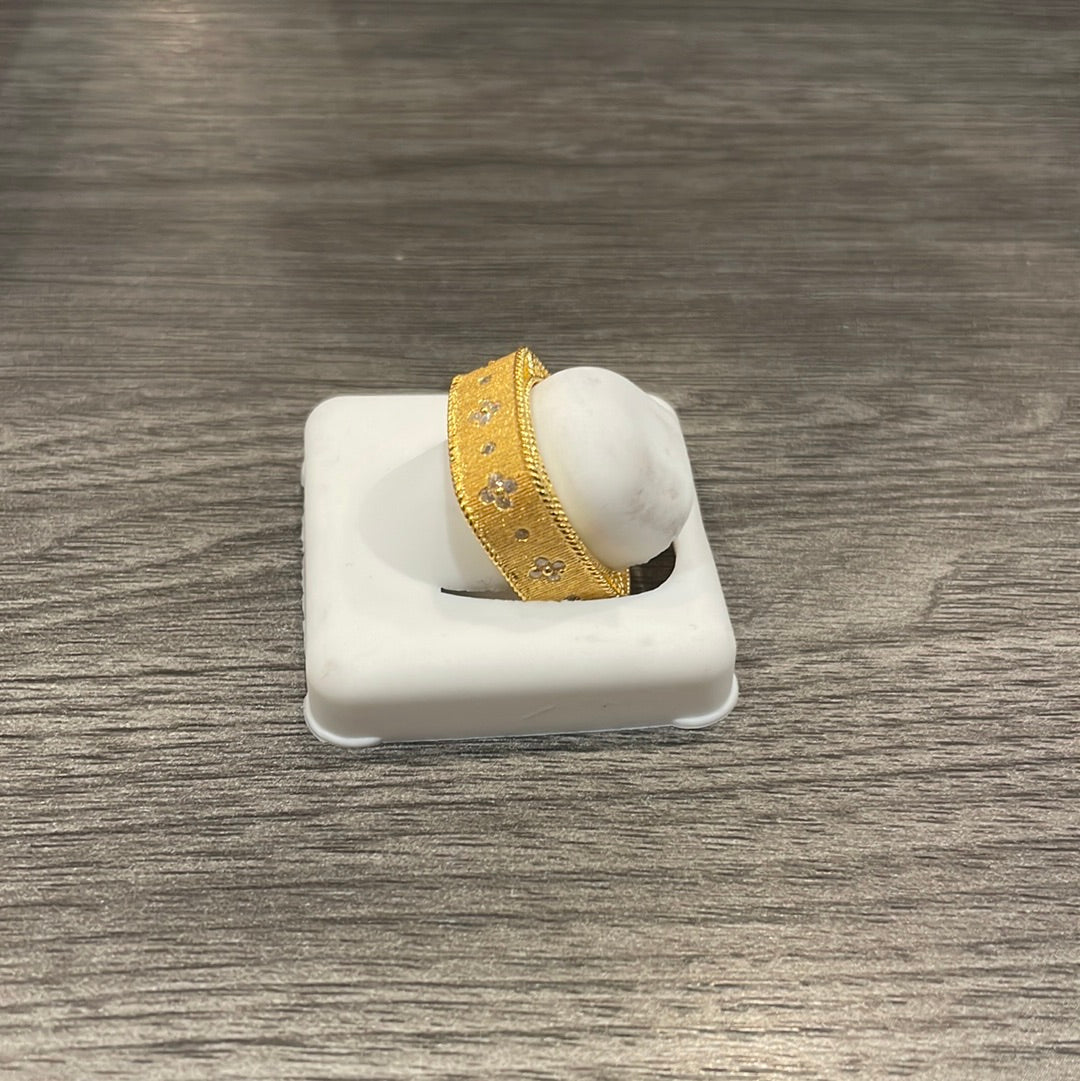 Square Shape Clover Ring