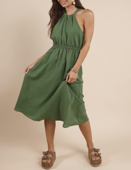Sadie & Sage, Good Day Back Detail Midi Dress