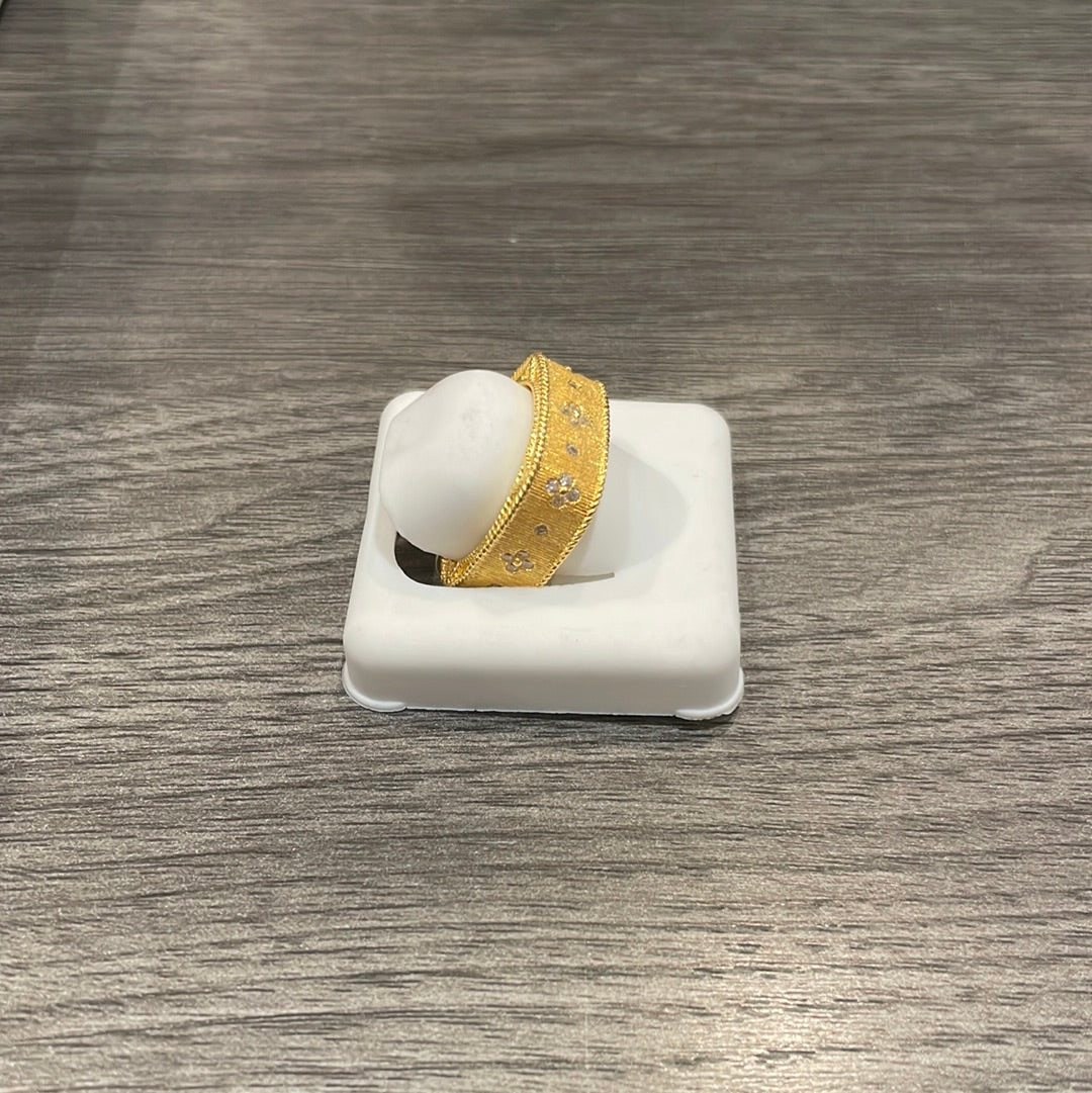 Square Shape Clover Ring