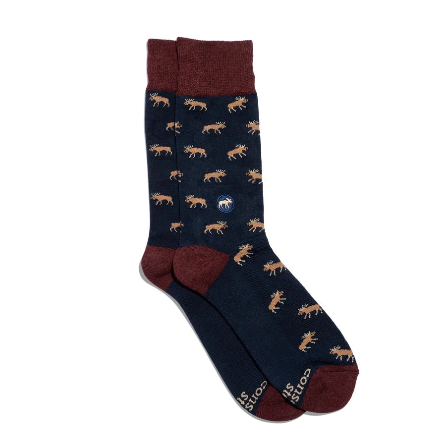 Conscious Step, Socks That Protect Moose - Moose Mayhem - Boutique Dandelion