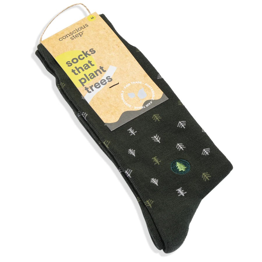 Conscious Step, Socks that Plant Trees - Dark Green - Boutique Dandelion
