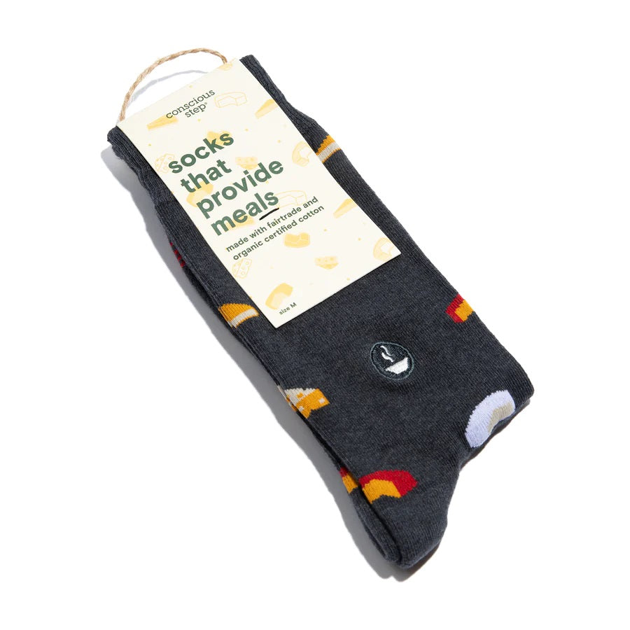 Conscious Step, Socks That Provide Meals - Feelin' Cheesy - Boutique Dandelion