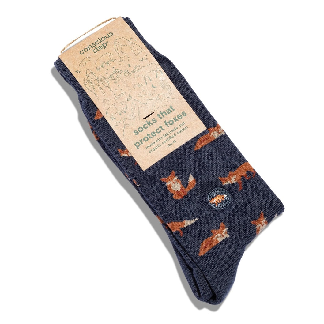 Conscious Step, Socks That Protect Foxes - Boutique Dandelion