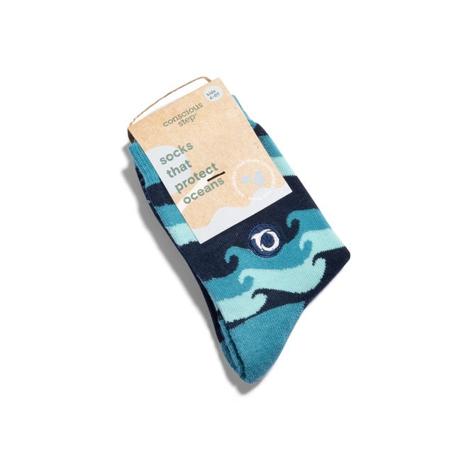 Conscious Step, Kids' Socks That Protect Oceans - Rolling Waves