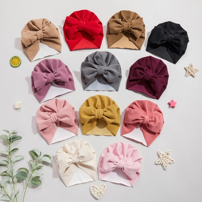 Emma Solid Bowknot Hat for Baby Toddler