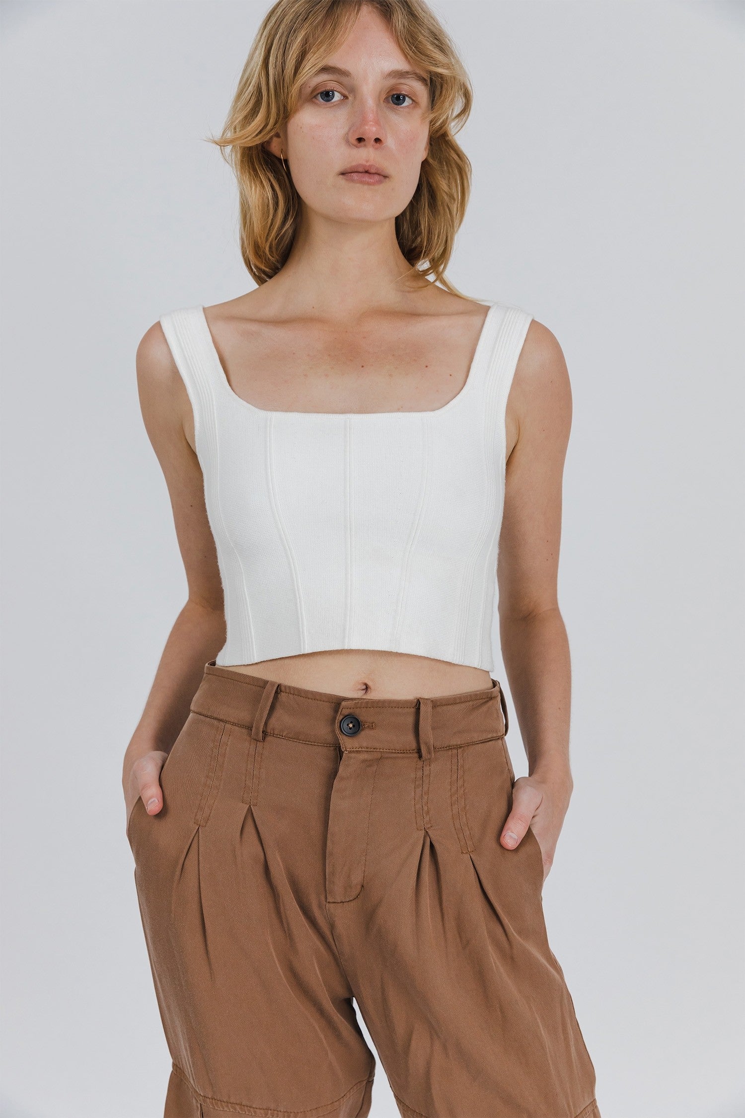All : Row, The Millie Top in Ivory - Boutique Dandelion