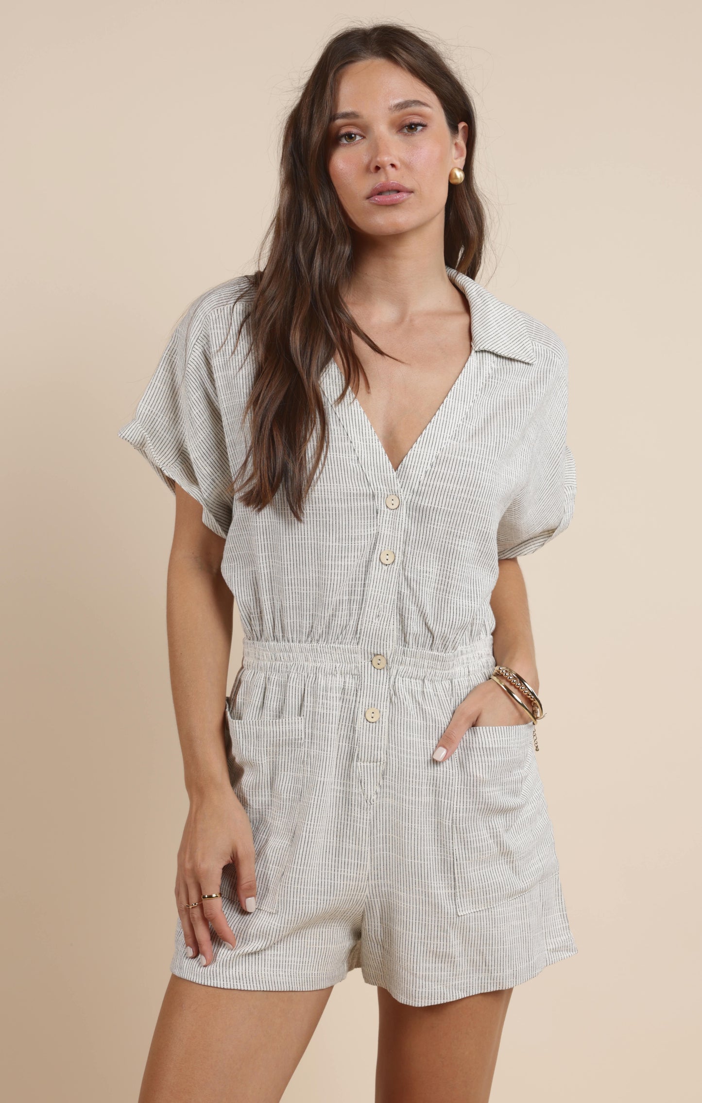 Sadie & Sage, Mojave Buttoned Romper