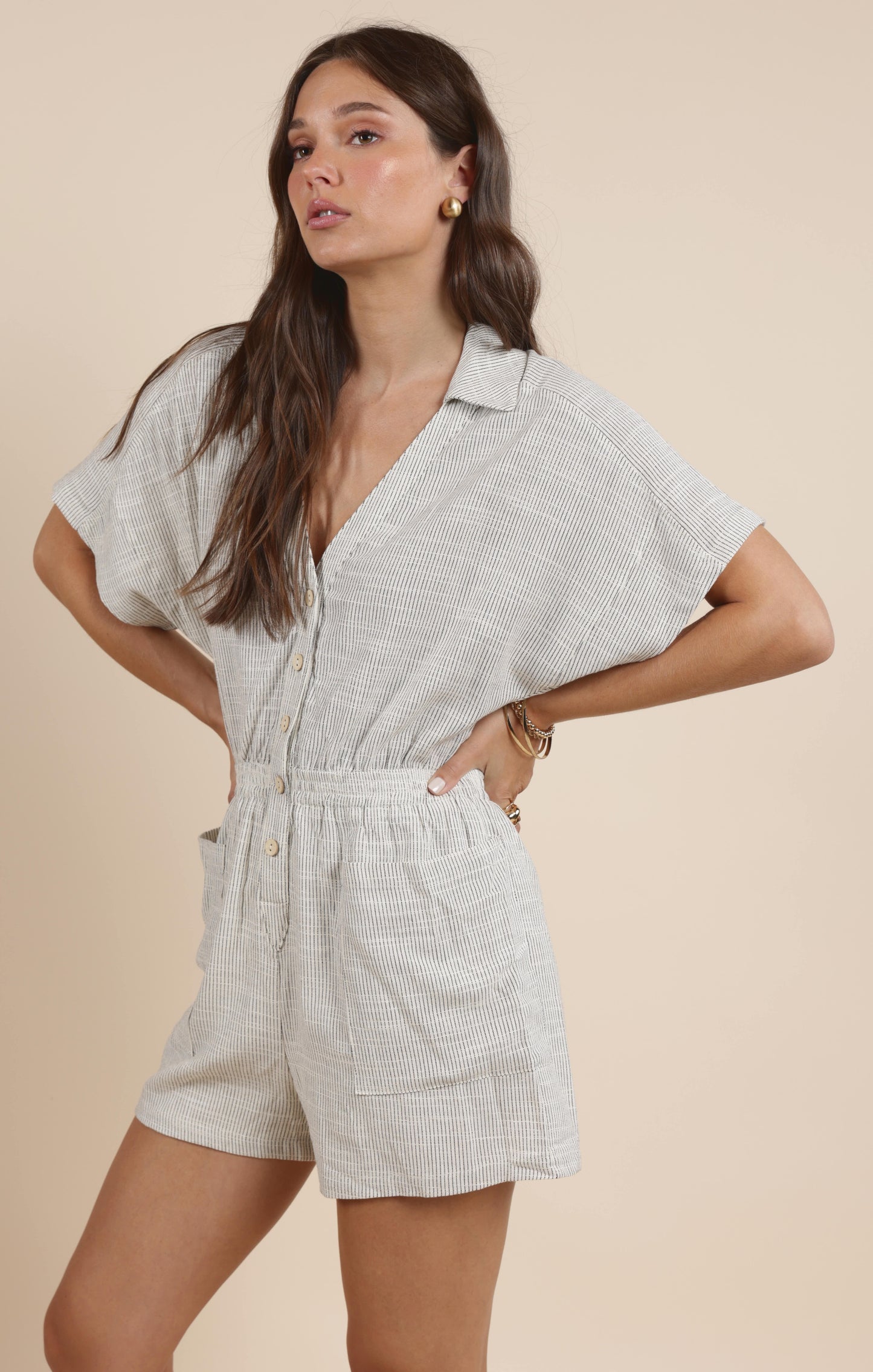 Sadie & Sage, Mojave Buttoned Romper