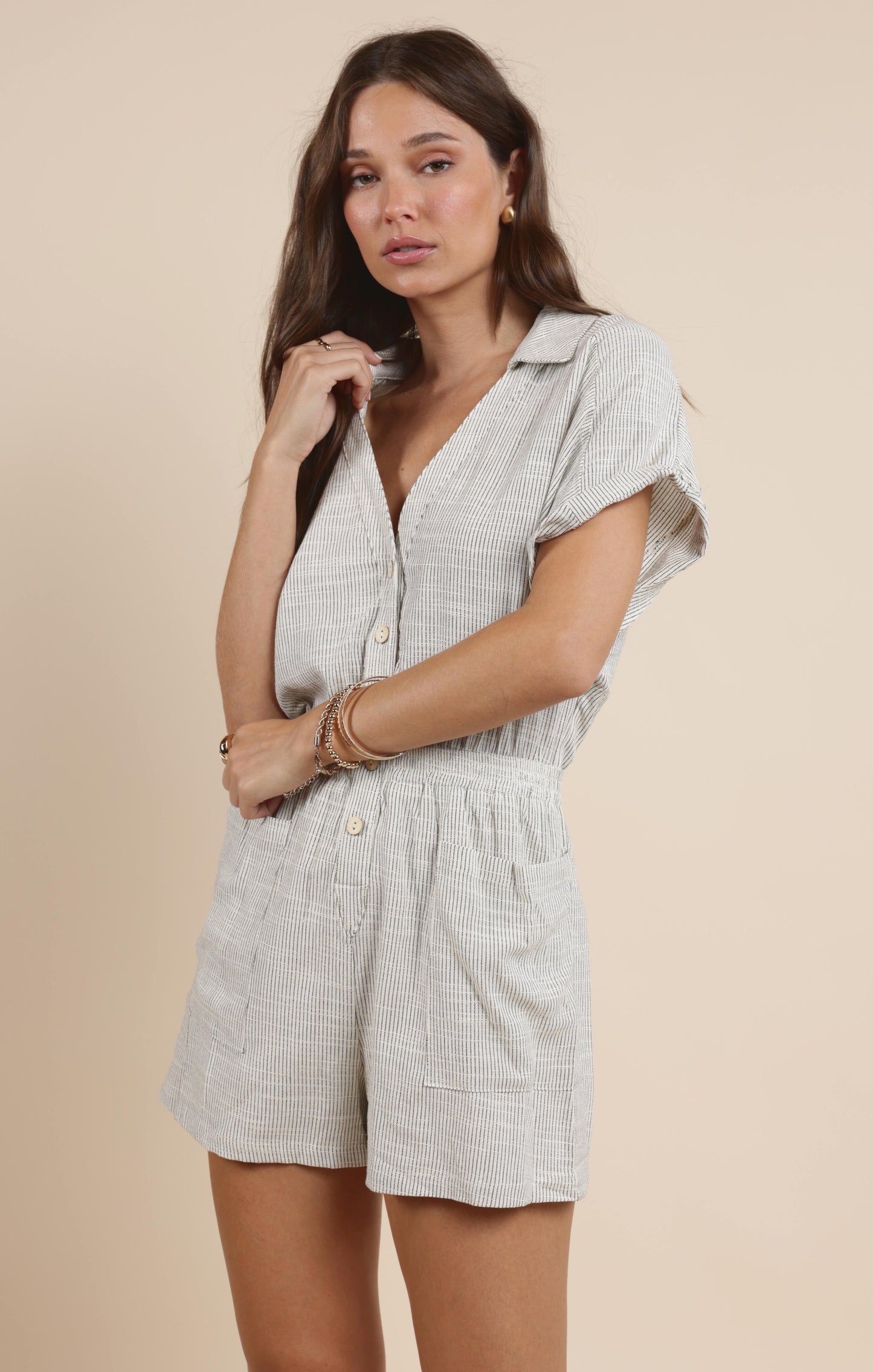 Sadie & Sage, Mojave Buttoned Romper