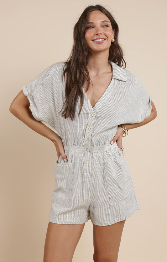 Sadie & Sage, Mojave Buttoned Romper