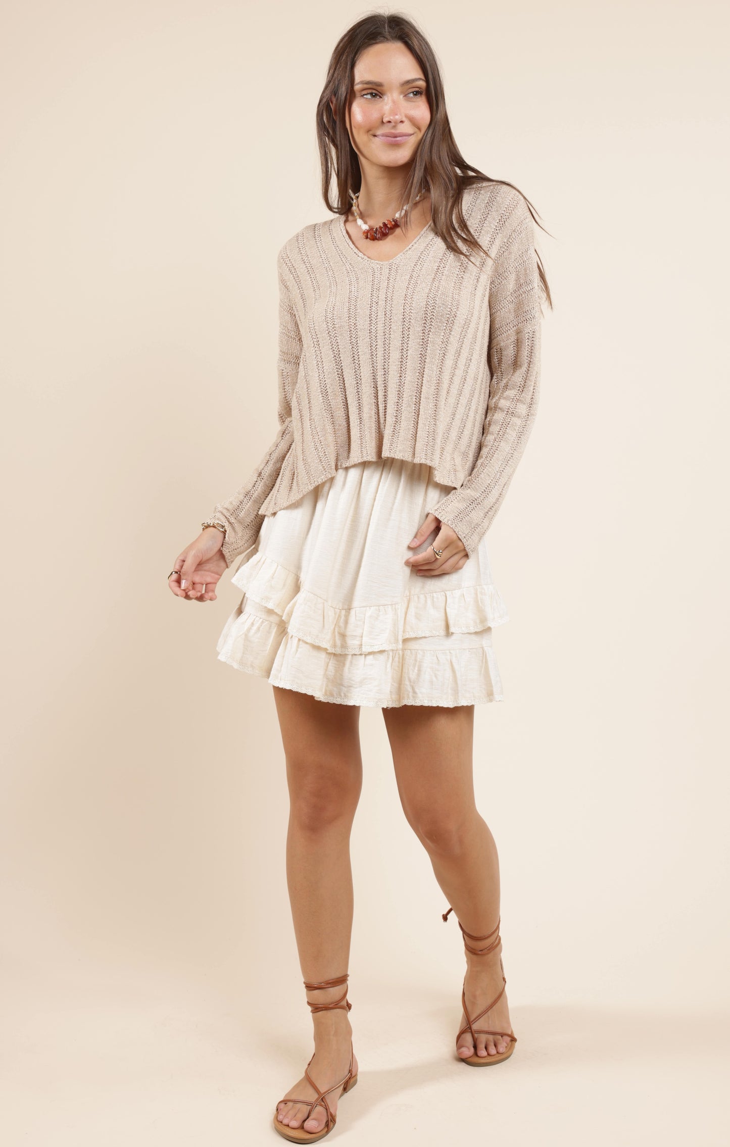 Sadie & Sage, Devon Wide Rib Knit Sweater