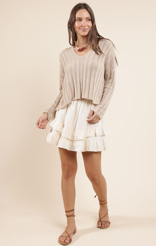Sadie & Sage, Devon Wide Rib Knit Sweater