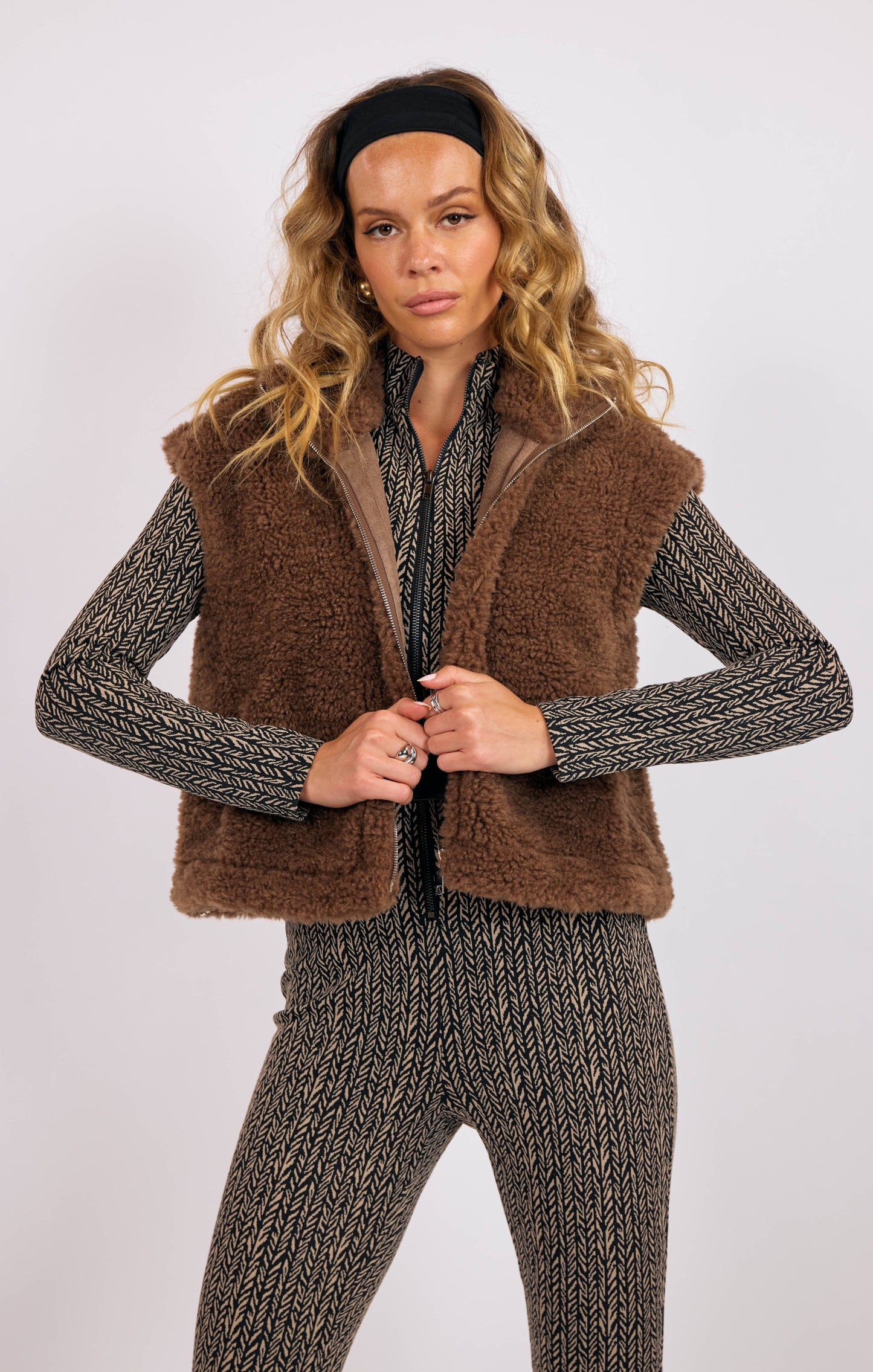 Winnie Faux Fur Zip Up Vest