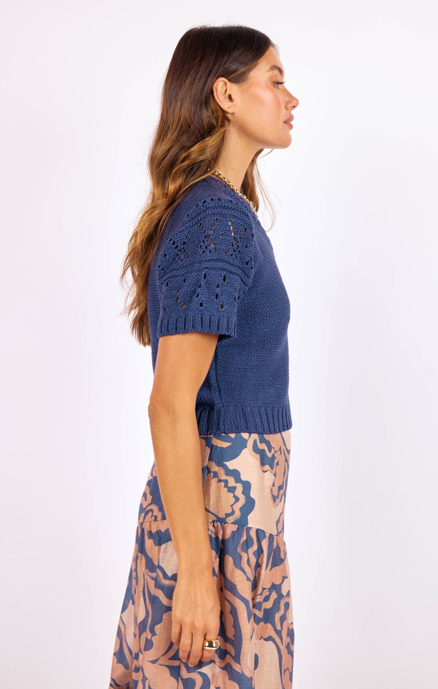 Janice Short Sleeve Sweater