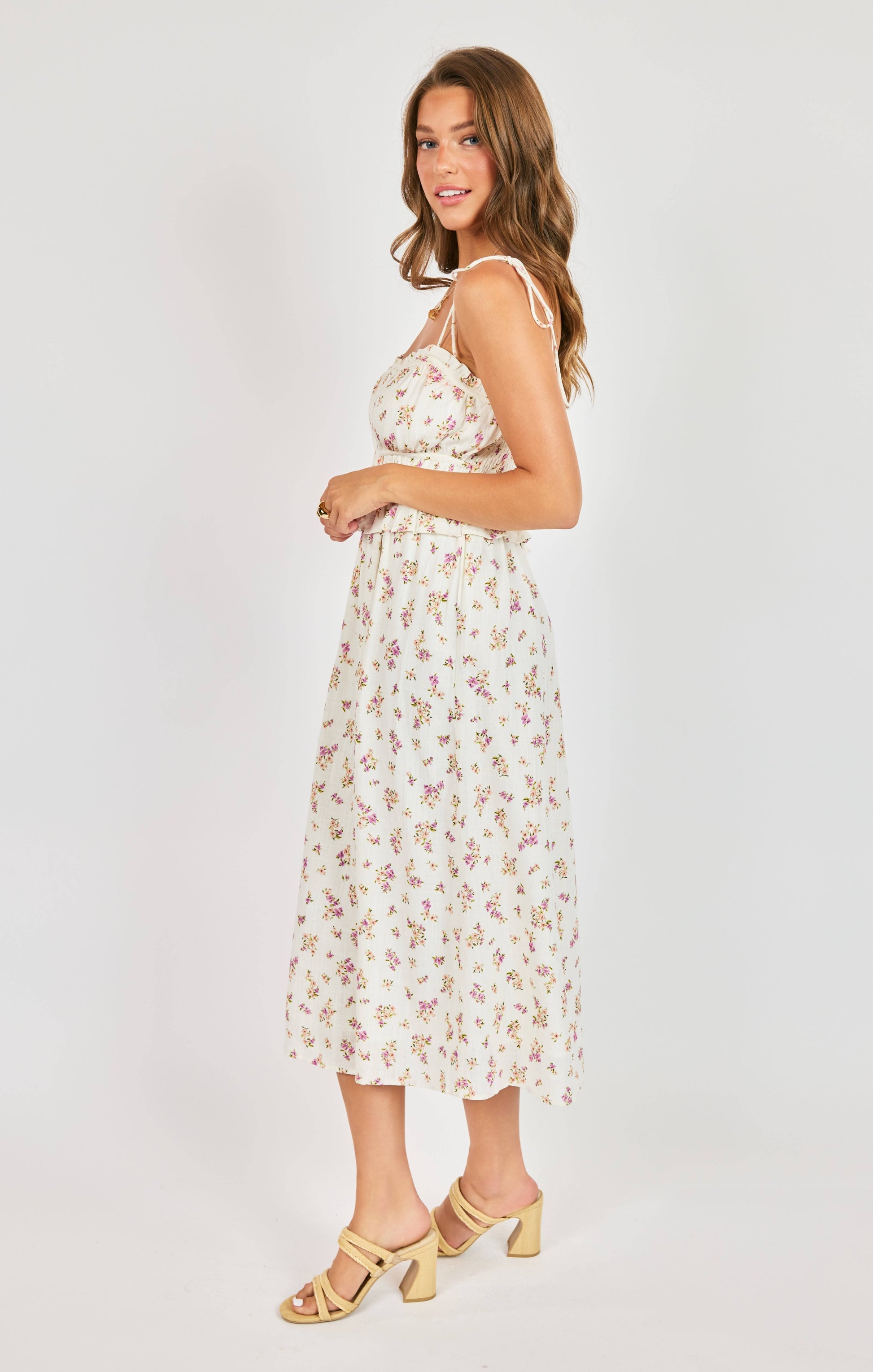 Bouquet Sweetheart Midi Dress - Boutique Dandelion