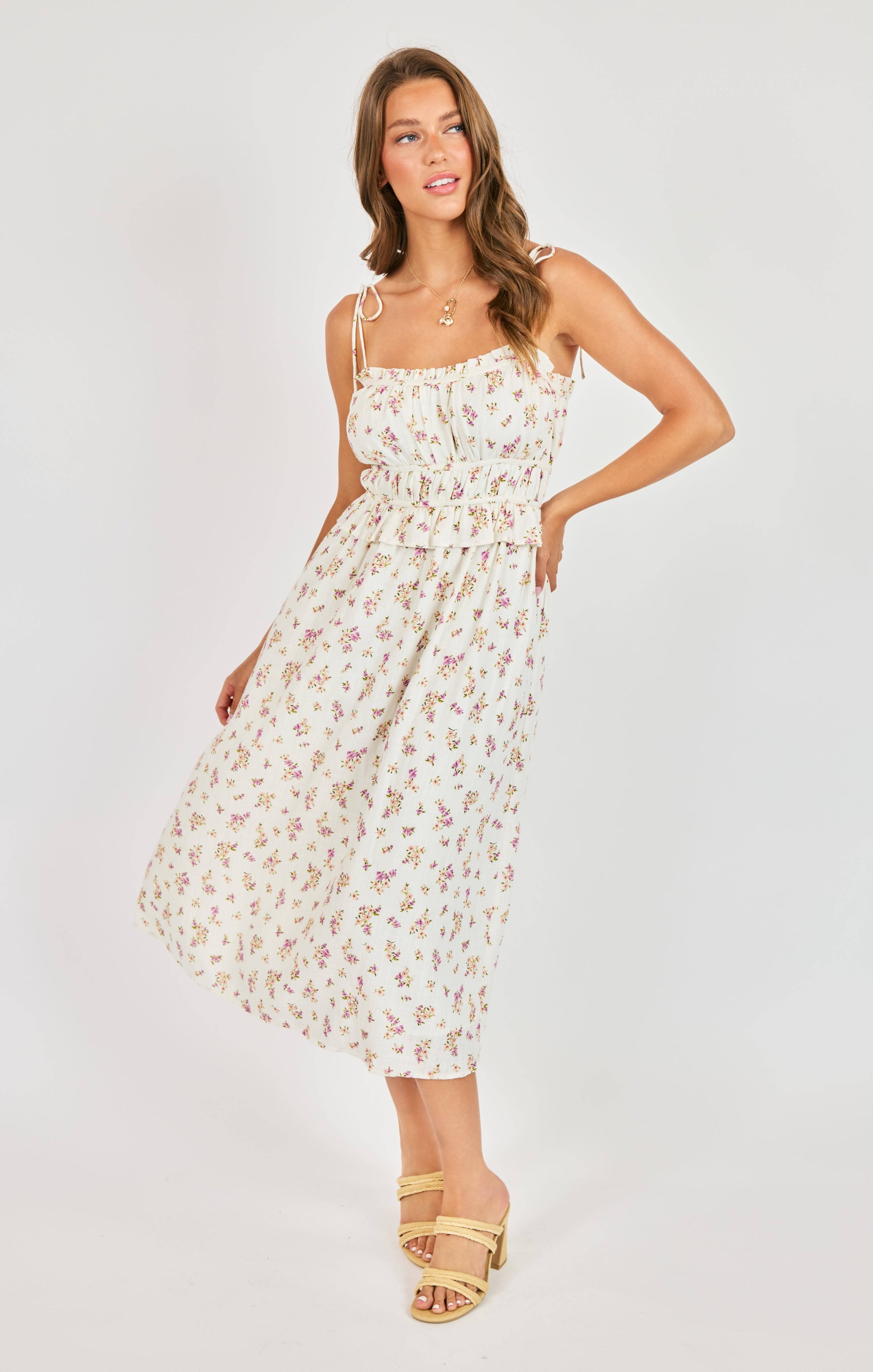 Bouquet Sweetheart Midi Dress - Boutique Dandelion