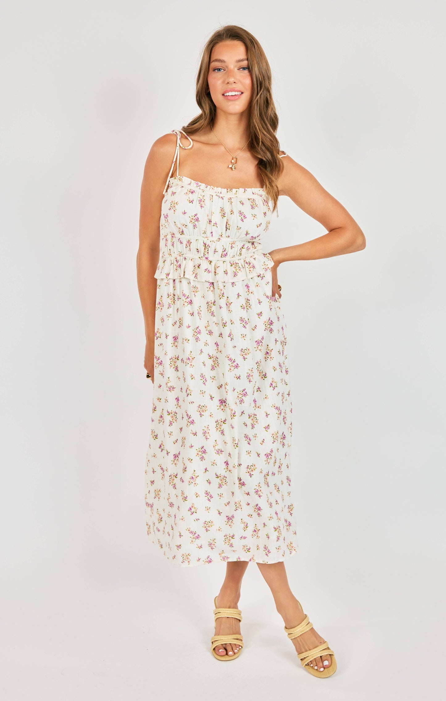 Bouquet Sweetheart Midi Dress - Boutique Dandelion