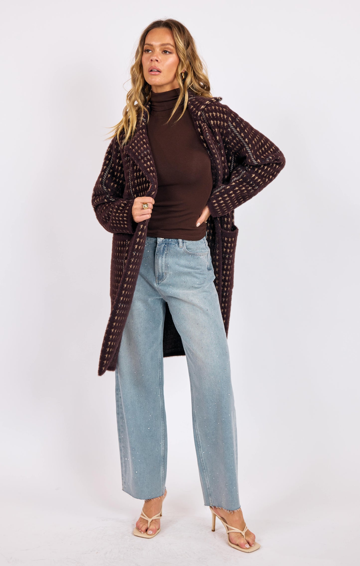 Marceau Houndstooth Coat