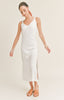 Sage the Label, Blissed Out Scrunchy Strap Midi Dress