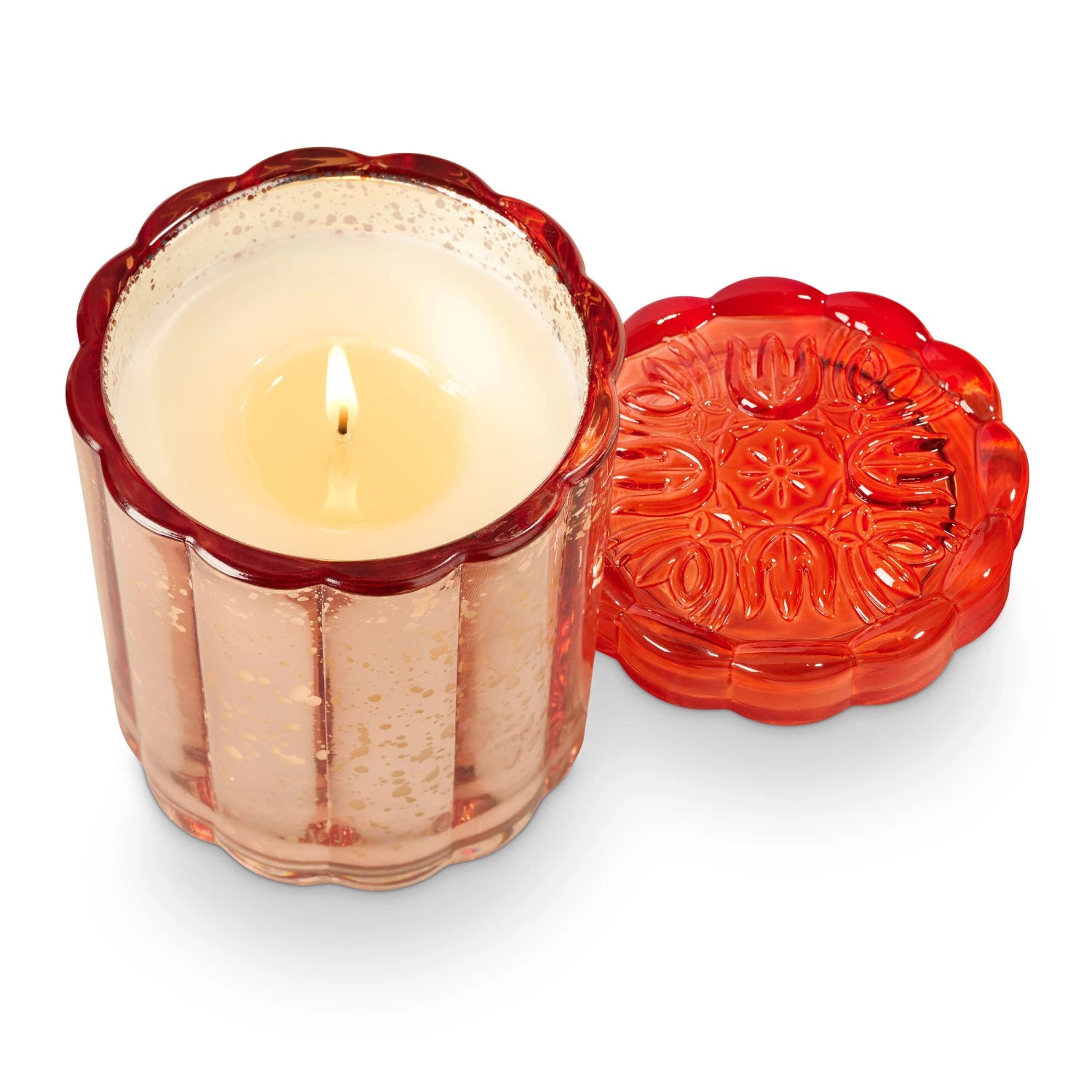 Illume, Flourish Glass Candle in Blood Orange Dahlia - Boutique Dandelion