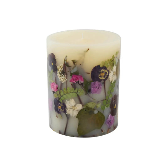 Rosy Rings, Black Currant + Bay Small Round Botanical Candle