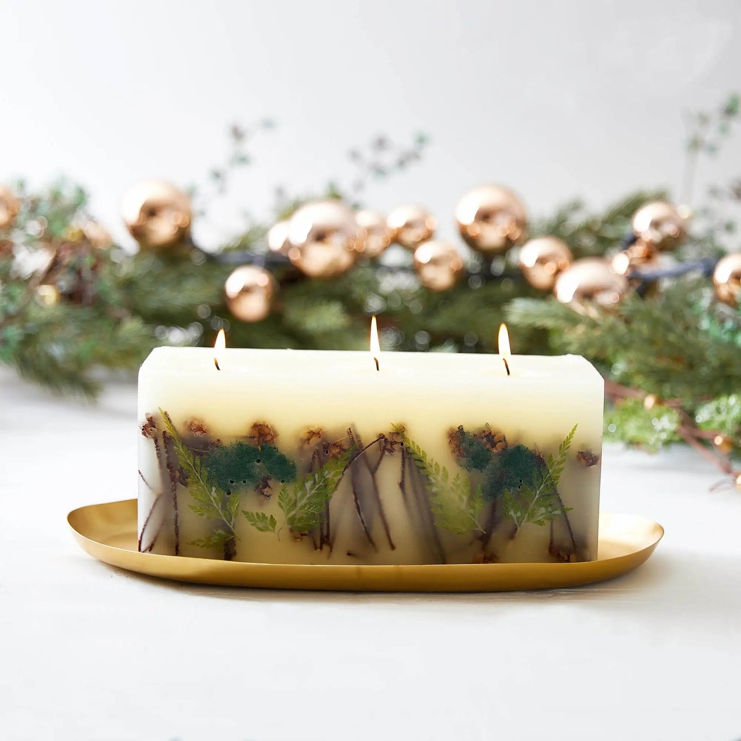 Rosy Rings, Forest Brick Botanical Candle