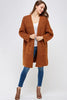 Allie Rose, Solid Mid Length Cable Knit Cardigan