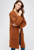 Allie Rose, Solid Mid Length Cable Knit Cardigan