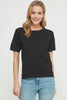 Allie Rose, Short Sleeve Fine Gauge Pullover