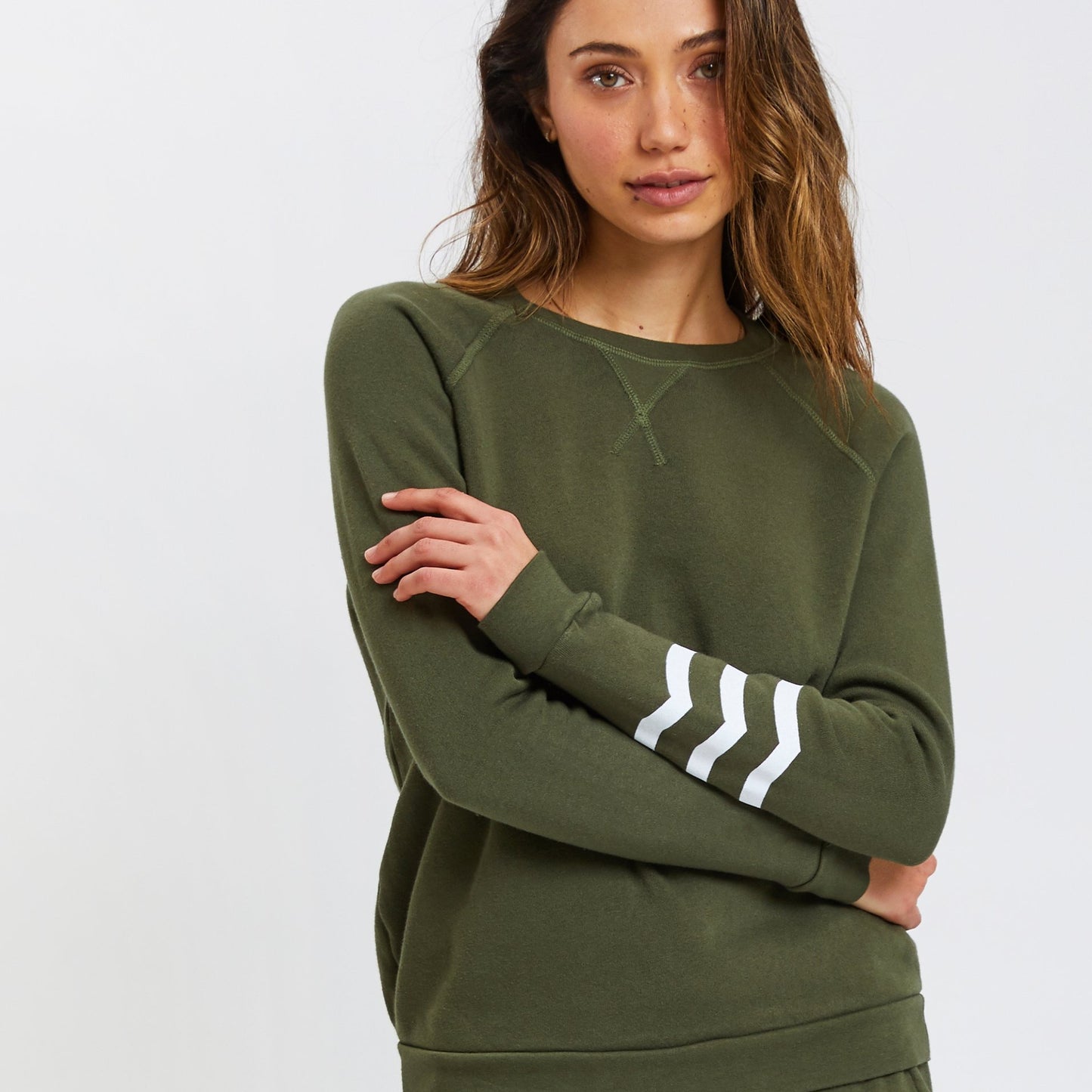 Sol Angeles, Waves Pullover in Olive - Boutique Dandelion
