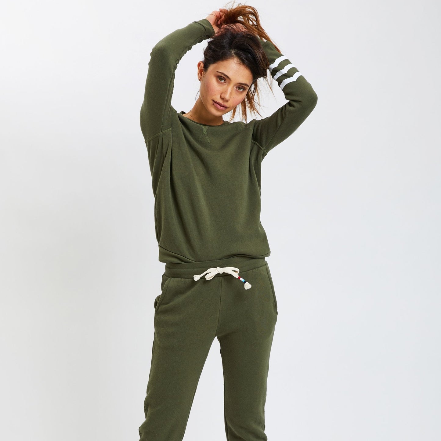 Sol Angeles, Waves Pullover in Olive - Boutique Dandelion