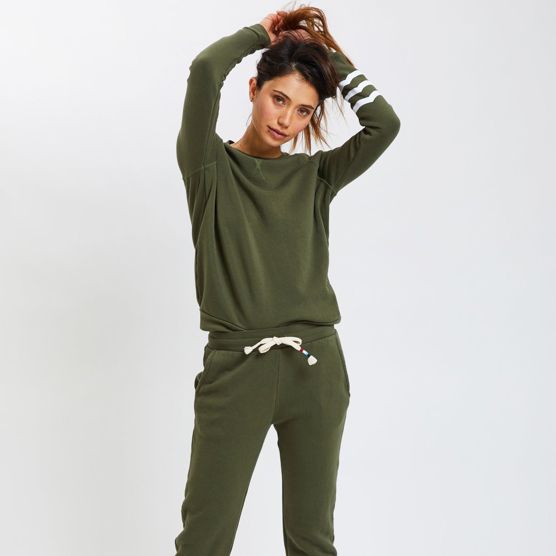 Sol Angeles, Waves Pullover in Olive - Boutique Dandelion