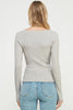 Allie Rose, Fitted Square Neck Rib Pullover