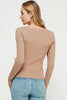 Allie Rose, Fitted Square Neck Rib Pullover