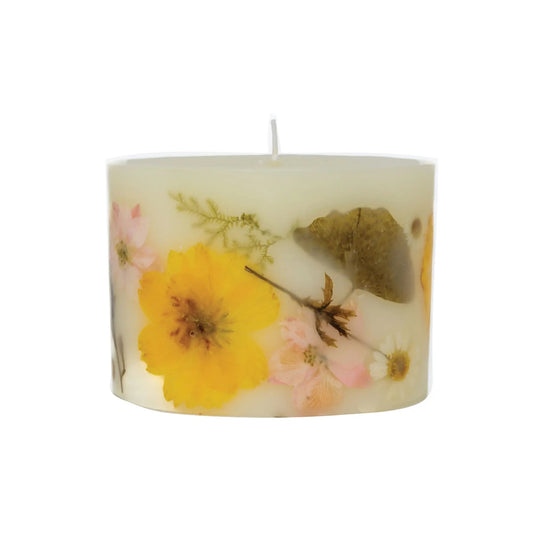 Rosy Rings, Lemon Blossom + Lychee Petite Botanical Candle - Boutique Dandelion