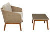 Crystal Cave Outdoor Loveseat with Table (Set of 2)