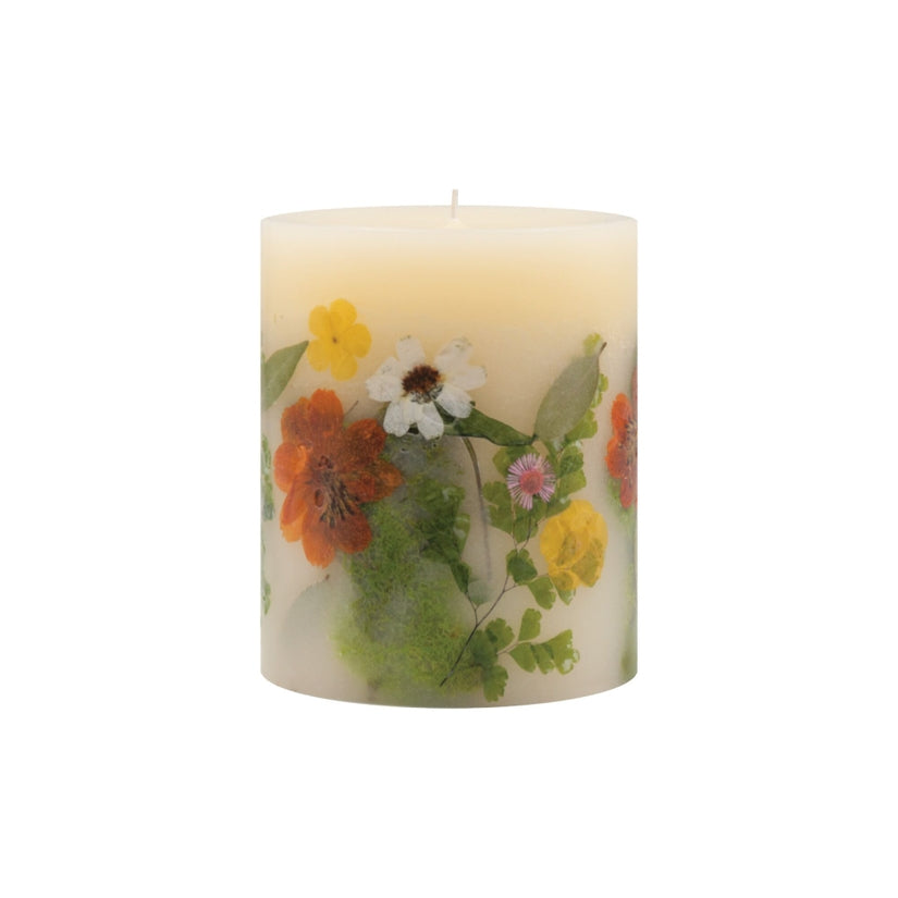 Rosy Rings, Peony & Pomelo Small Round Botanical Candle 120 Hours Burn Time - Boutique Dandelion