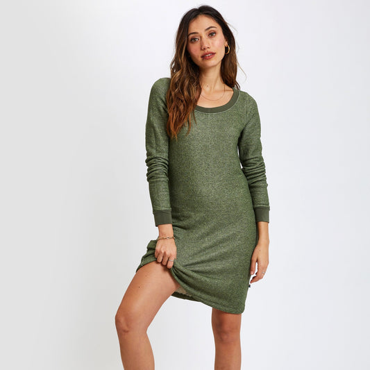 Sol Angeles, Roma Slouch Dress in Olive - Boutique Dandelion