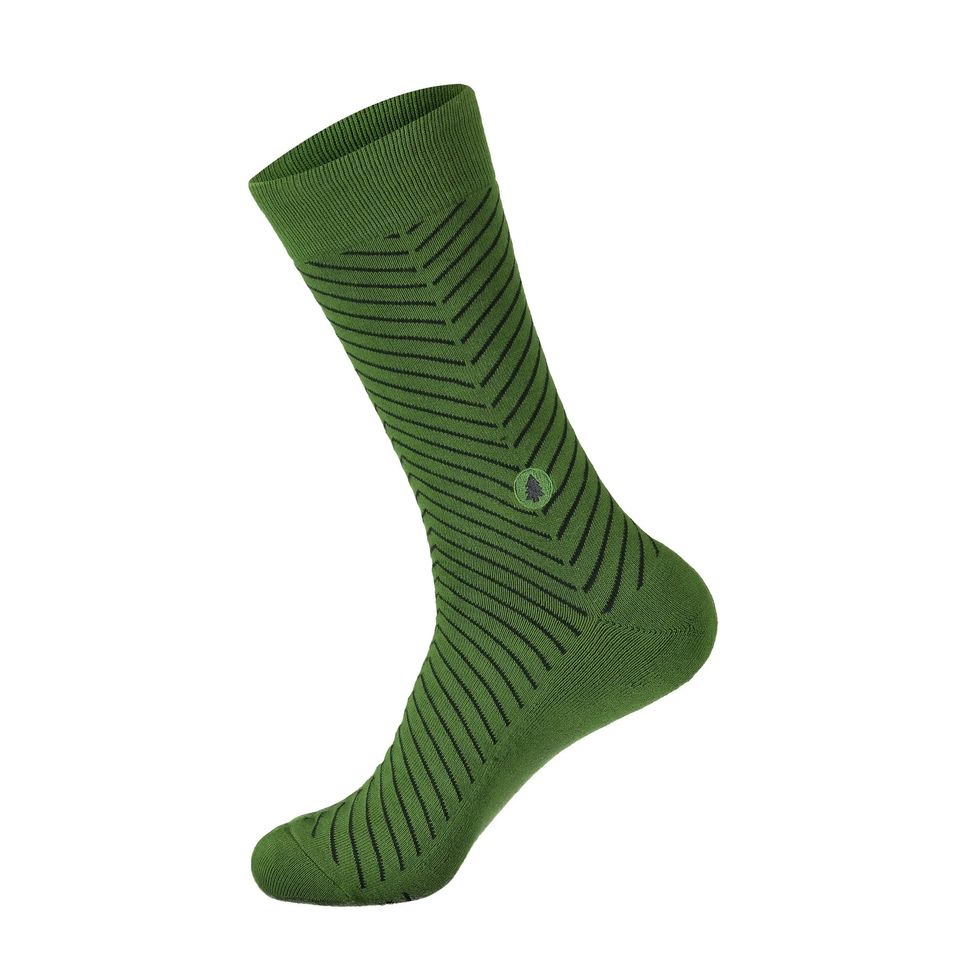 Conscious Step, Socks that Plant Trees - Green with Black Stripes