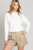 Allie Rose, Soft Chevron Dolman Pullover Sweater