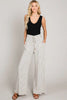 Allie Rose, Linen Smocked Waist Wide Leg Pants