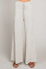 Allie Rose, Linen Smocked Waist Wide Leg Pants