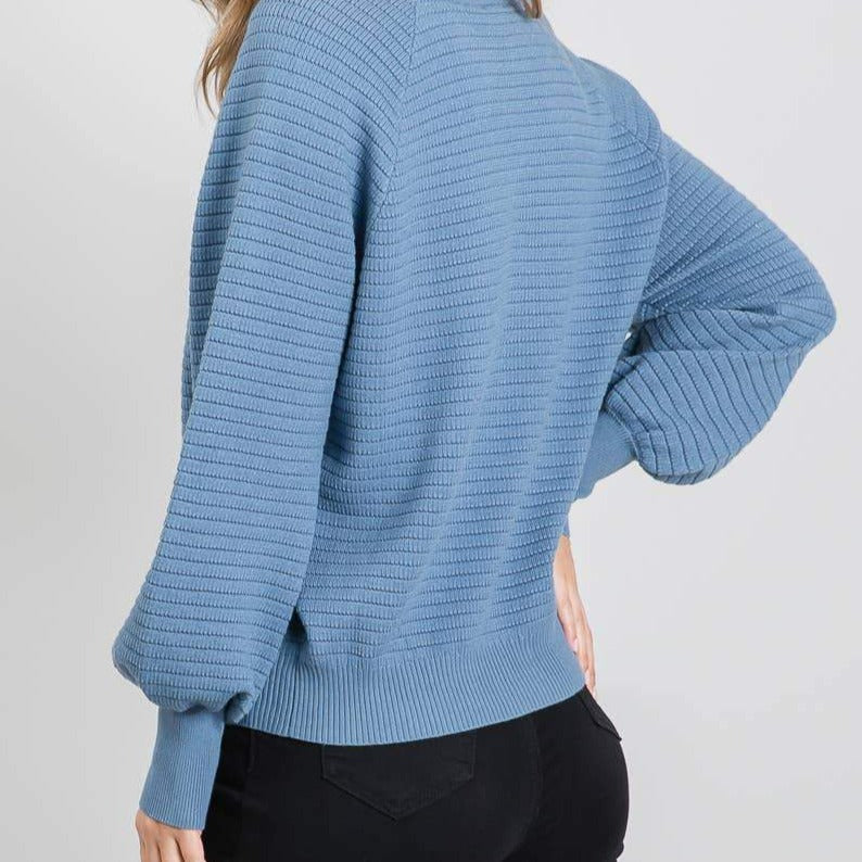 Allie Rose, Soft Textured Raglan Sweater
