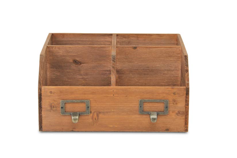 Wooden Storage Box With 4 Compartments, Home Goods, Boutique Dandelion, Boutique Dandelion - Boutique Dandelion