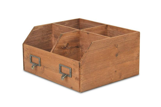 Wooden Storage Box With 4 Compartments, Home Goods, Boutique Dandelion, Boutique Dandelion - Boutique Dandelion