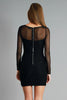 Mesh Contrast Sleeve Dress